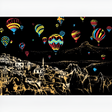 Scratch art - balão of ar quente