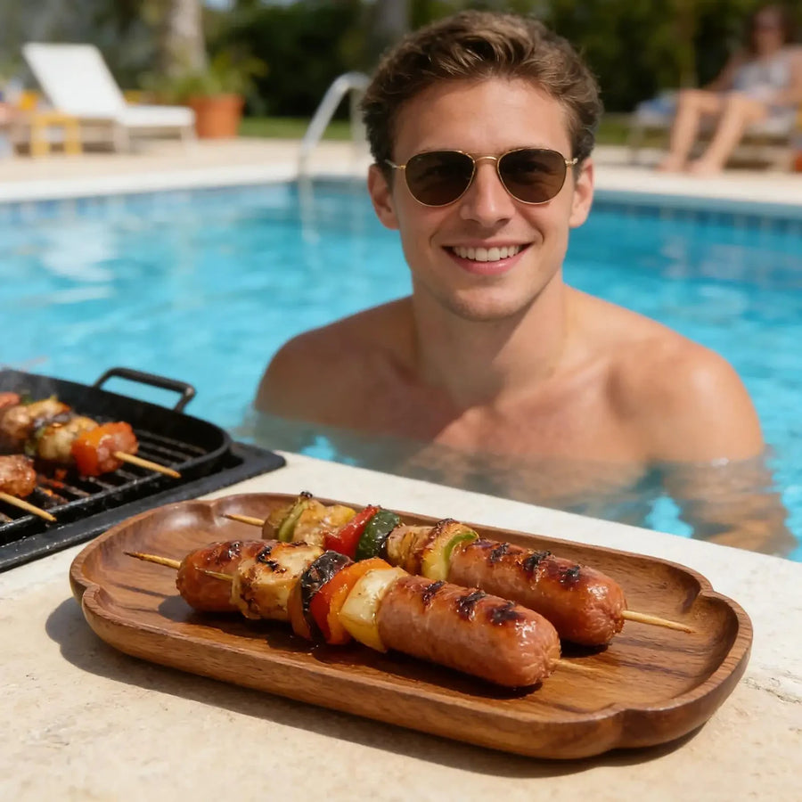 Bandeja para Servir Madeira, peça de bandejas para servir da VivaCasa — imagem 4