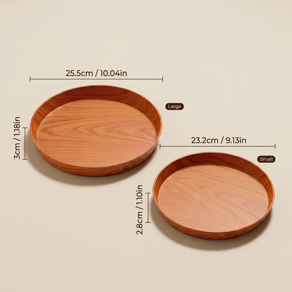 Bandeja para Servir Redondo Madeira, peça de bandejas para servir da VivaCasa — imagem 11