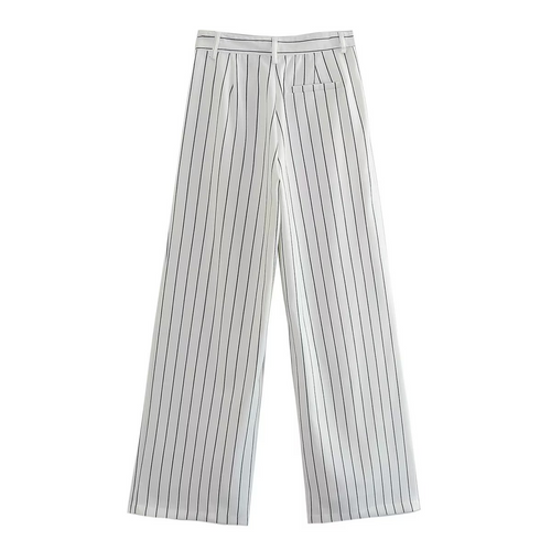 Calça feminina branca listrada | Faetton &Co.