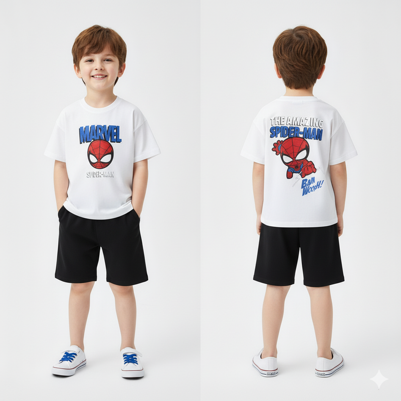 Camisa Homem Aranha - Tamanhos 9 meses-7 anos