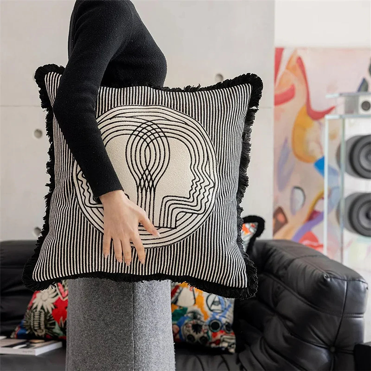 Capa de Almofada Decorativa Boho Retrô, peça de almofadas decorativas da VivaCasa — imagem 4