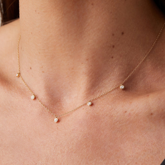 Colar Choker V Diamonds Gold Faetton &Co.