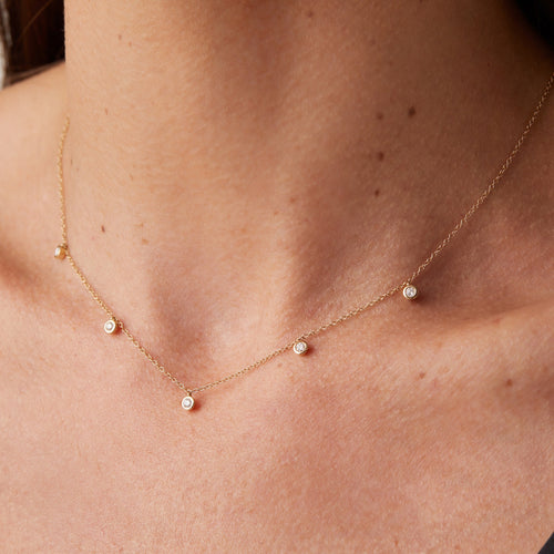 Colar Choker V Diamonds Gold Faetton &Co.