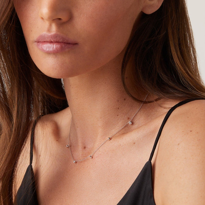 Colar Choker V Diamonds Prata Faetton &Co.
