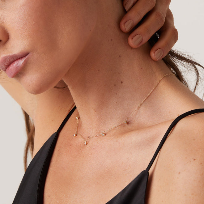 Colar Choker V Diamonds Gold Faetton &Co.