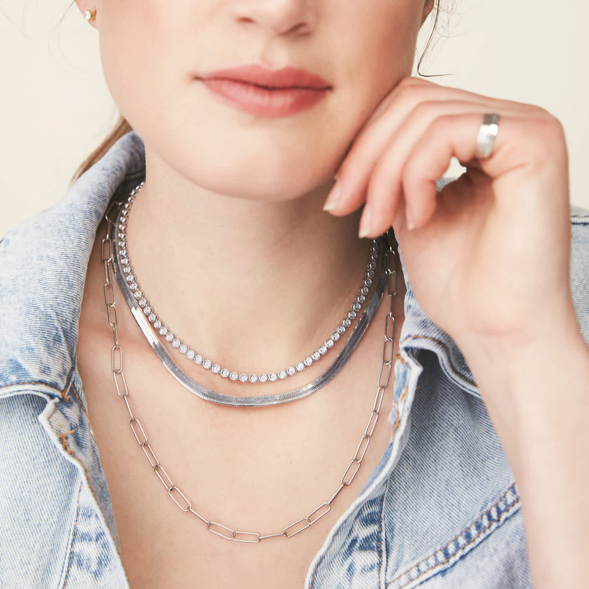 Colar Choker Cravejado Ice Diamond Prata | Faetton &Co.