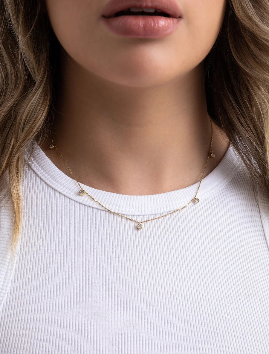 Colar Choker V Diamonds Gold Faetton &Co.