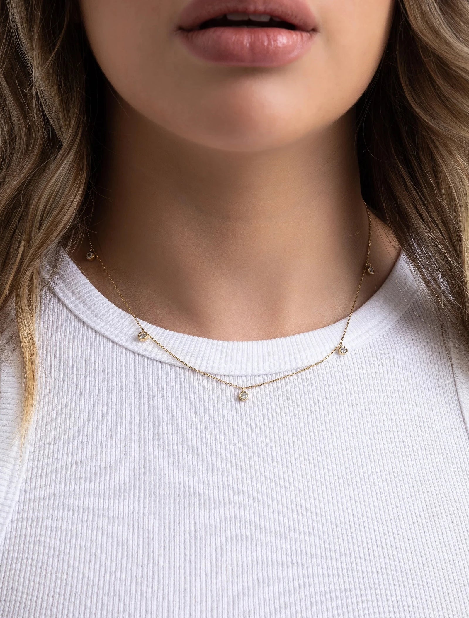 Colar Choker V Diamonds Gold Faetton &Co.