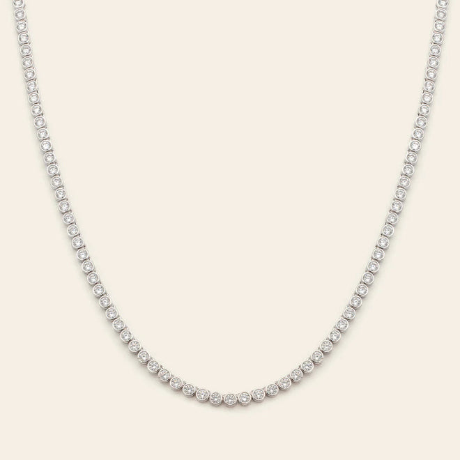 Colar Choker Cravejado Ice Diamond Prata | Faetton &Co.