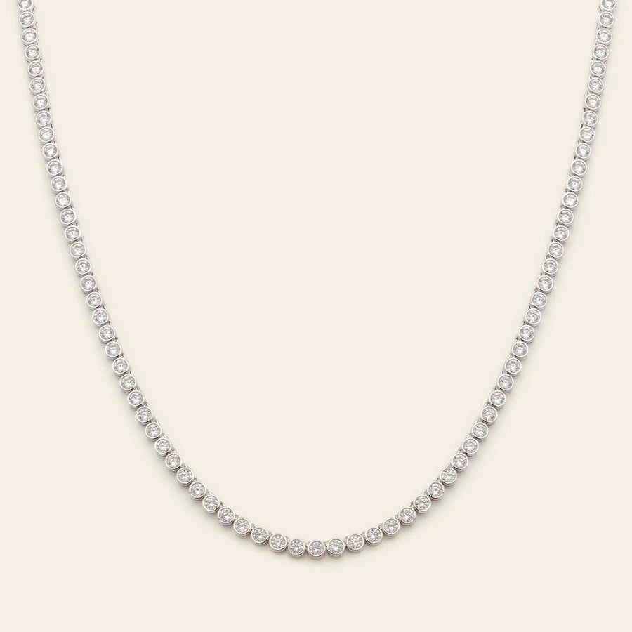 Colar Choker Cravejado Ice Diamond Prata | Faetton &Co.