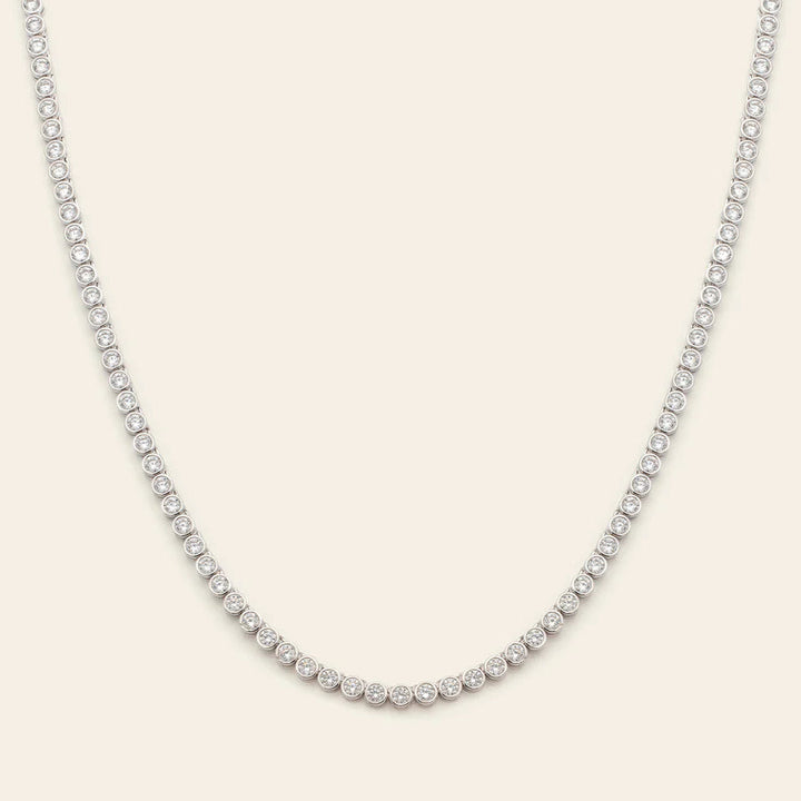 Colar Choker Cravejado Ice Diamond Prata | Faetton &Co.