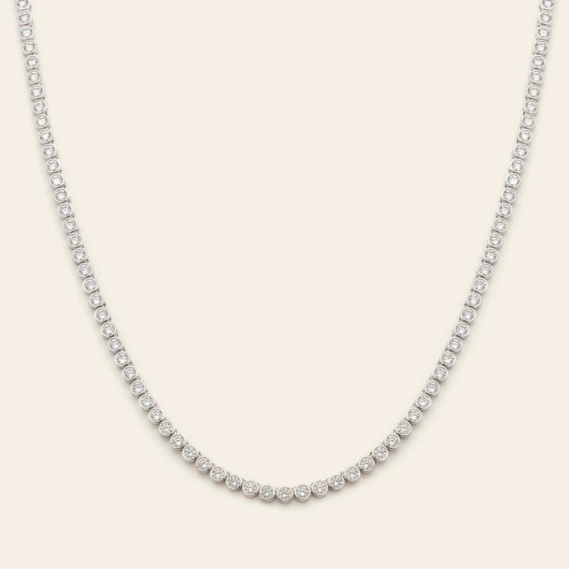 Colar Choker Cravejado Ice Diamond Prata | Faetton &Co.
