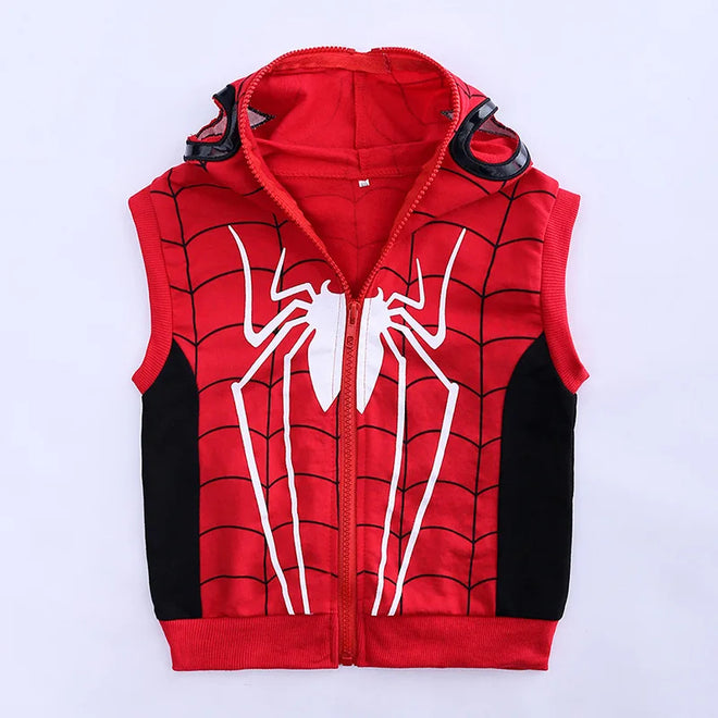 Conjunto Infantil Moletom + Colete + Calça Homem Aranha