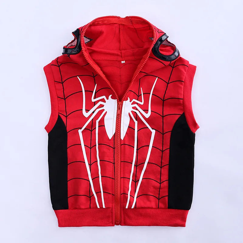Conjunto Infantil Moletom + Colete + Calça Homem Aranha