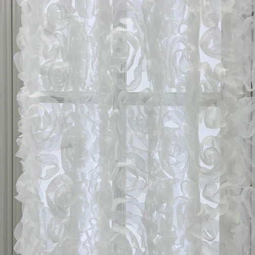 Cortina Decorativa Bordado Branco, peça de cortinas da VivaCasa — imagem 2