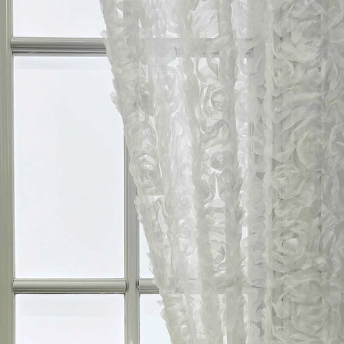 Cortina Decorativa Bordado Branco, peça de cortinas da VivaCasa — imagem 3