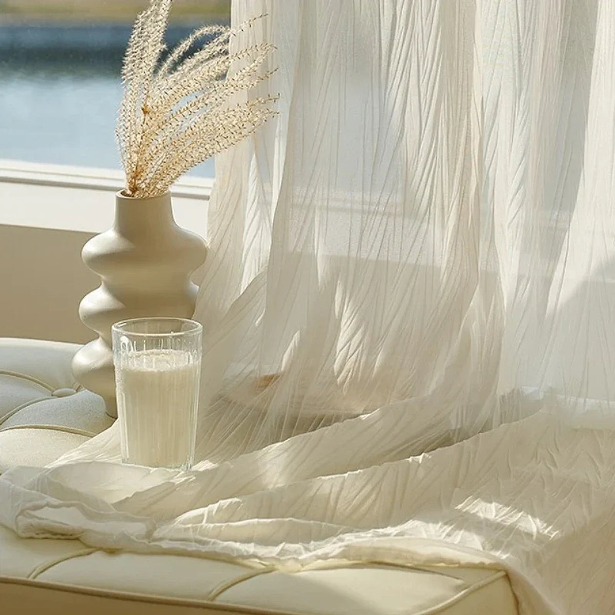 Cortina Decorativa Branco, peça de cortinas da VivaCasa — imagem 4