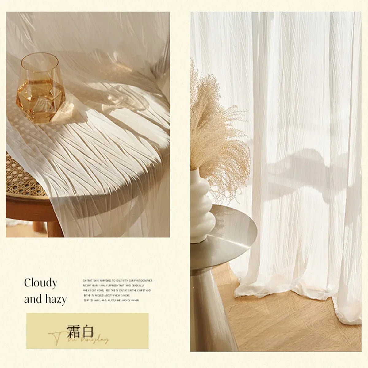 Cortina Decorativa Branco, peça de cortinas da VivaCasa — imagem 8