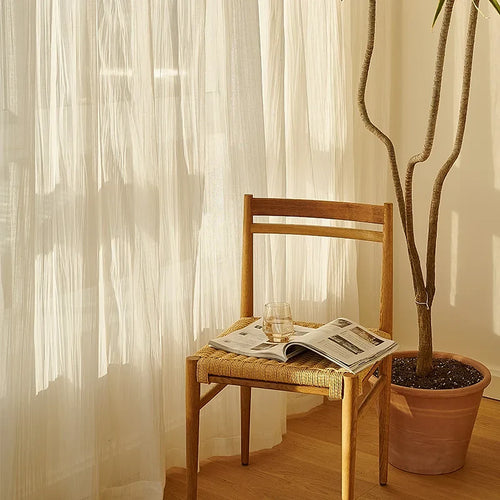 Cortina Decorativa Linho Branco, peça de cortinas da VivaCasa — imagem 2