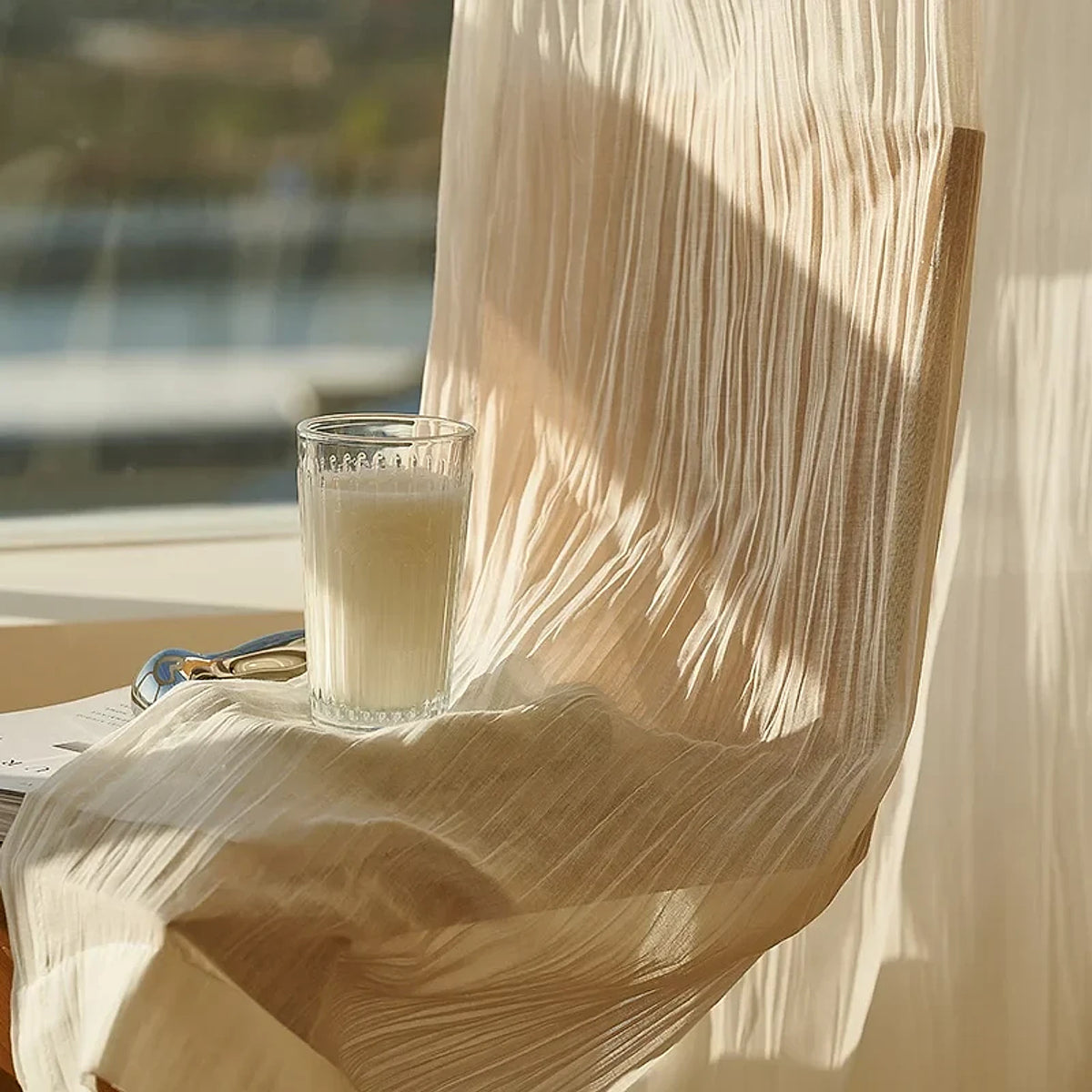 Cortina Decorativa Linho Branco, peça de cortinas da VivaCasa — imagem 4