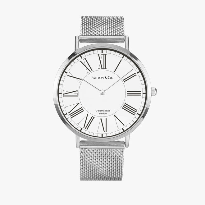 Relógio Feminino Faetton &Co. | D'elamantina Edition- RT. N 002 38mm Prata