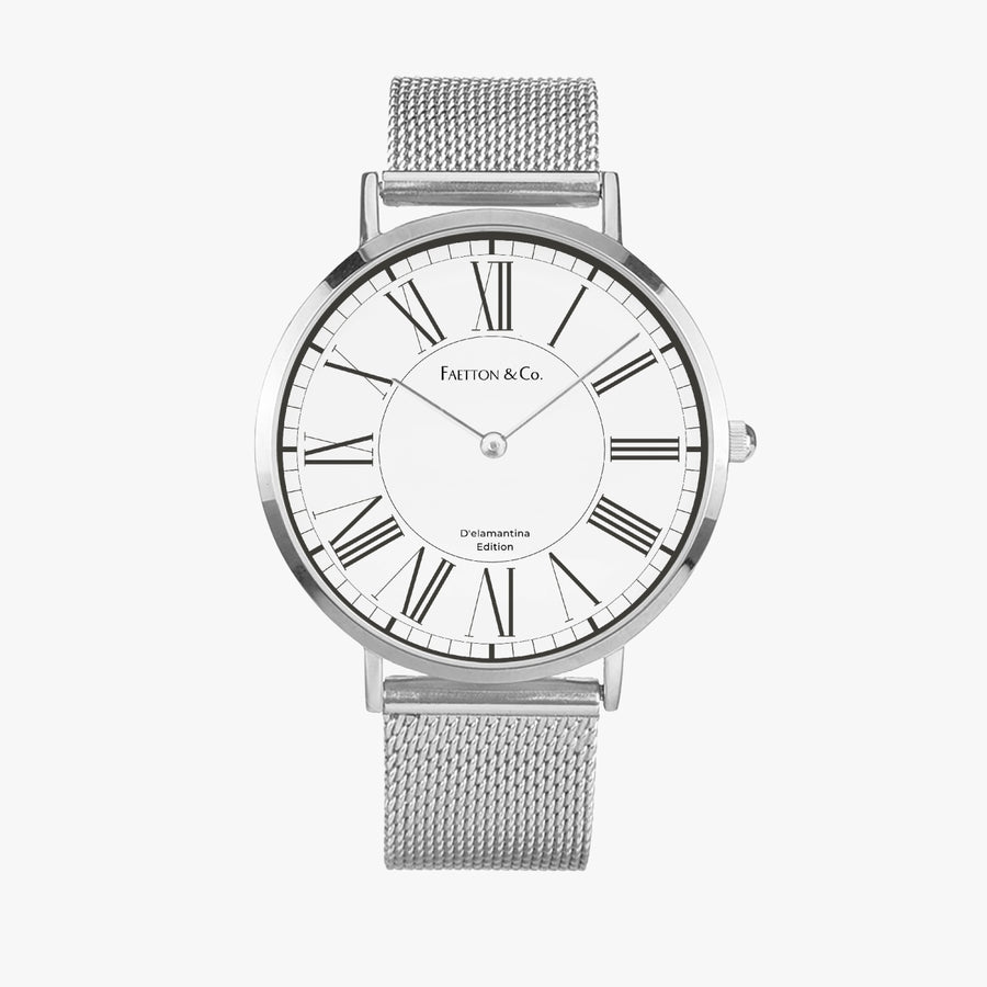 Relógio Feminino Faetton &Co. | D'elamantina Edition- RT. N 002 38mm Prata