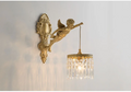 Luminária Francesa Angelical de Cristal e Bronze | Delamantina