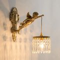 Luminária Francesa Angelical de Cristal e Bronze | Delamantina