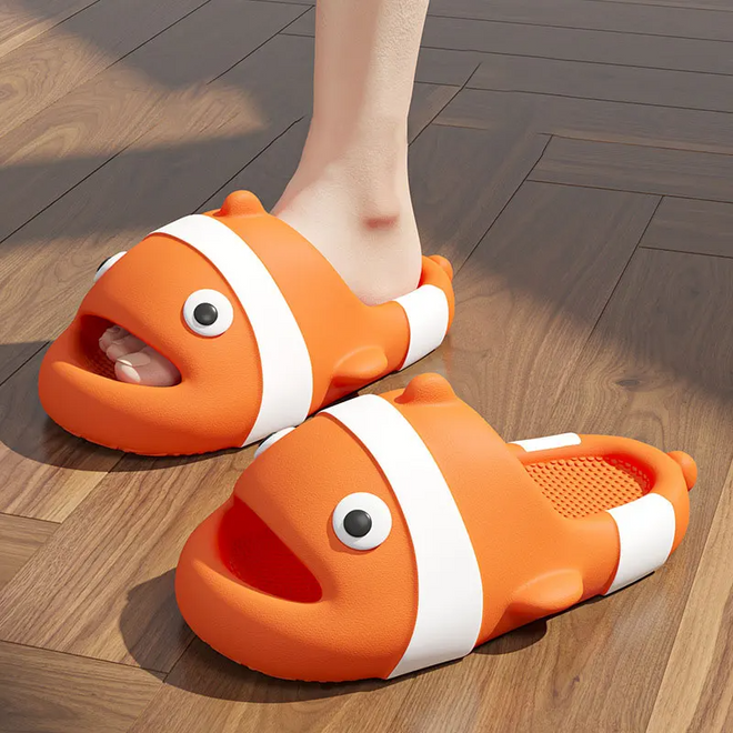 Chinelo Slide Peixe Maluco | Ganda Slide Laranja