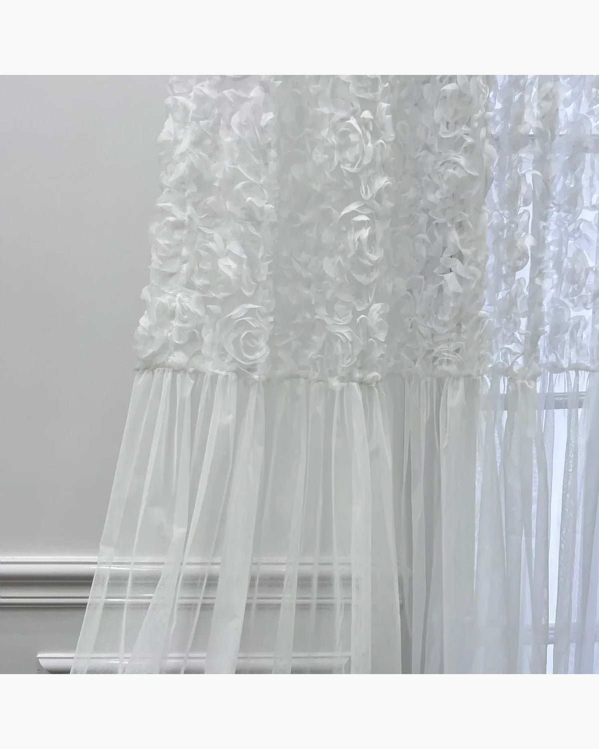 Cortina Decorativa Branco, peça de cortinas da VivaCasa