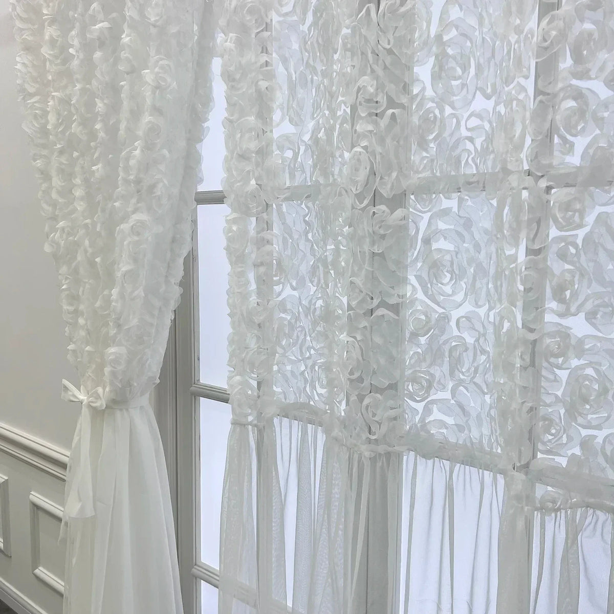 Cortina Decorativa Branco, peça de cortinas da VivaCasa — imagem 2