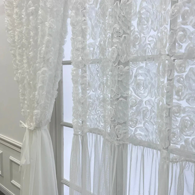 Cortina Decorativa Branco, peça de cortinas da VivaCasa — imagem 2