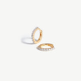 Brincos Minimal Diamonds Ouro Amarelo