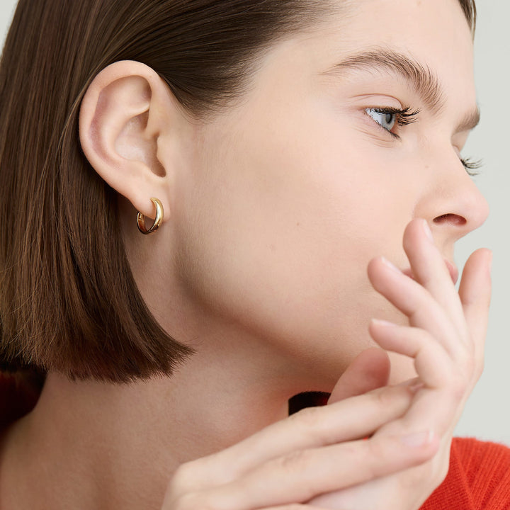 Brincos Argola Minimal 14K N. 1000