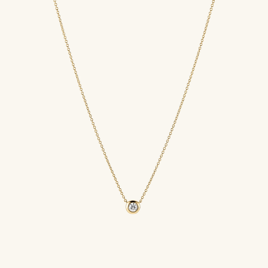 Colar Solitaire Diamond - Gold Ouro Amarelo