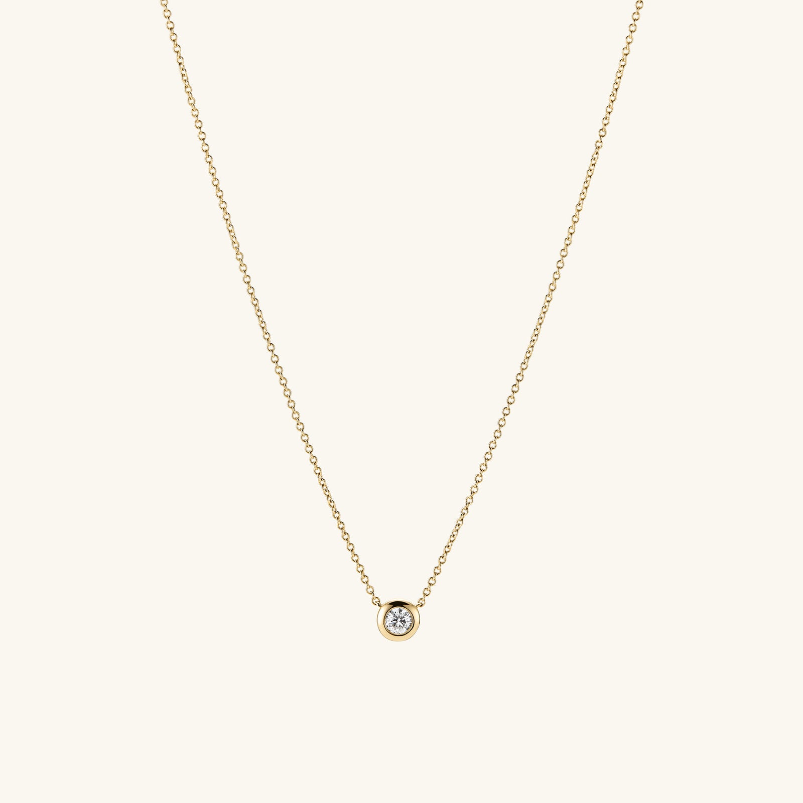Colar Solitaire Diamond - Gold