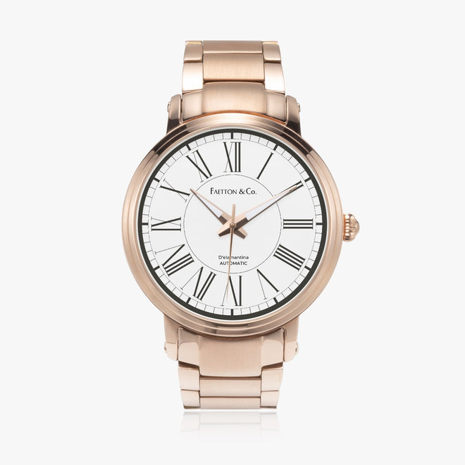 Relógio Masculino Automático D'elamantina Edition - DT No. 9002 RoseGold