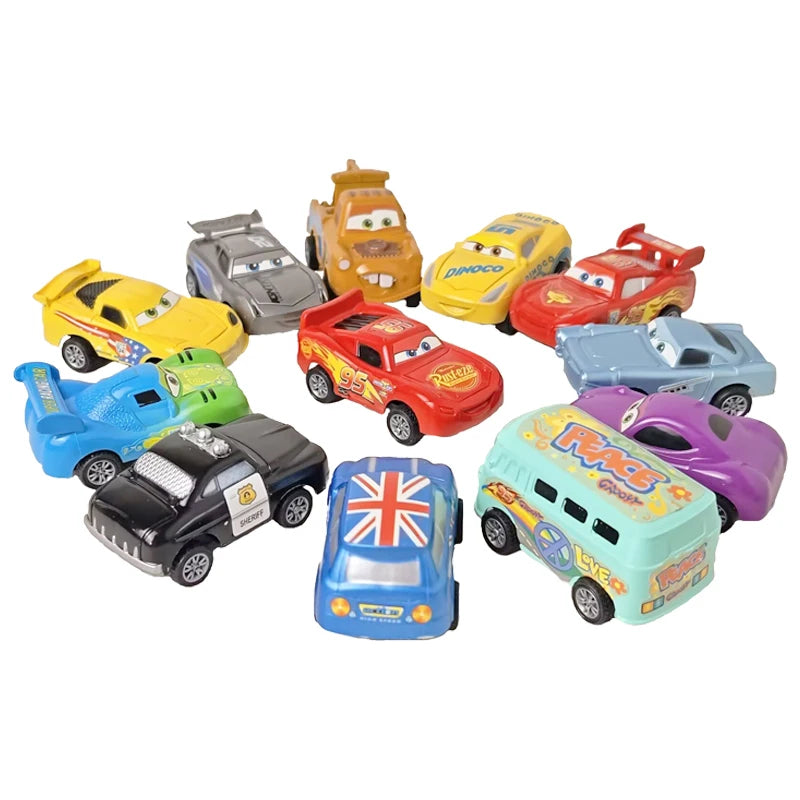 Kit 12 Carrinhos do Filme Carros McQueen