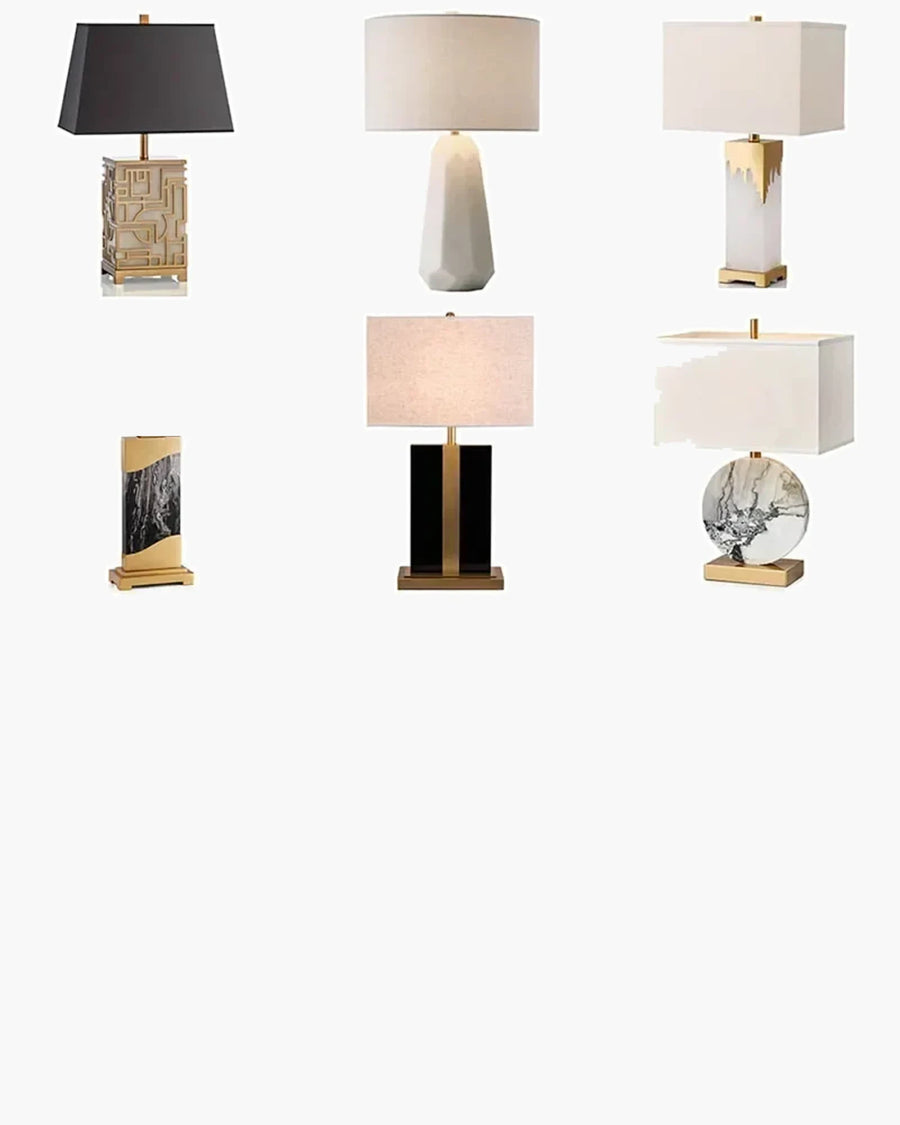 Luminária de Mesa Contemporâneo Mármore, peça de luminárias de mesa da VivaCasa