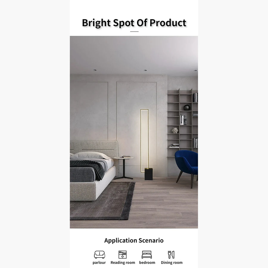 Luminária de Piso Contemporâneo Quadrado, peça de luminárias de piso da VivaCasa — imagem 6