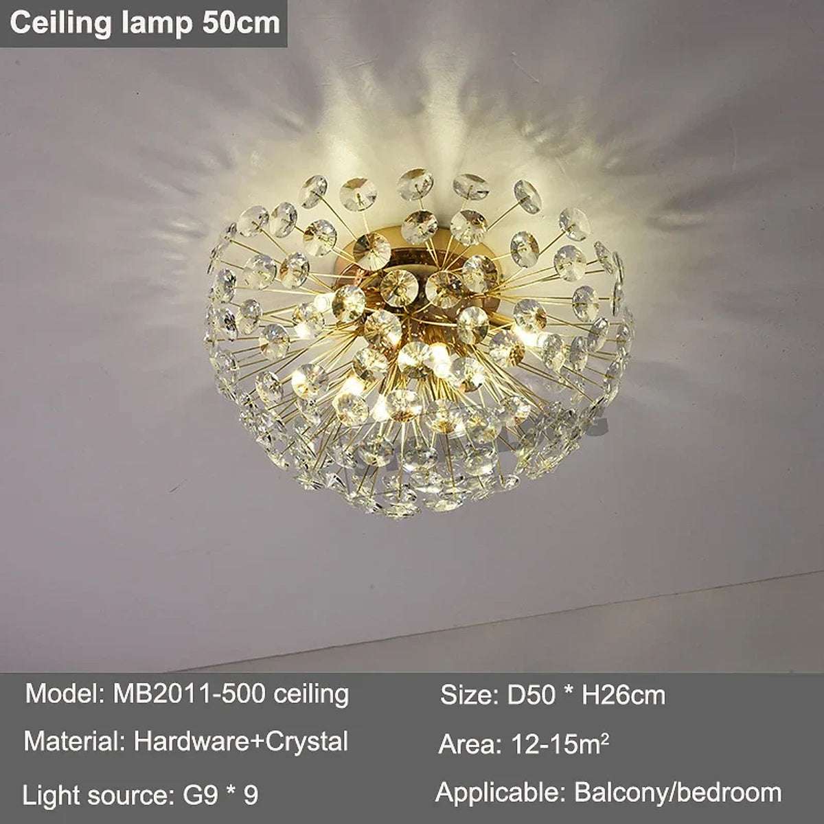 Luminária de Teto Contemporâneo Dourado, peça de plafons e luminárias de teto da VivaCasa — imagem 18