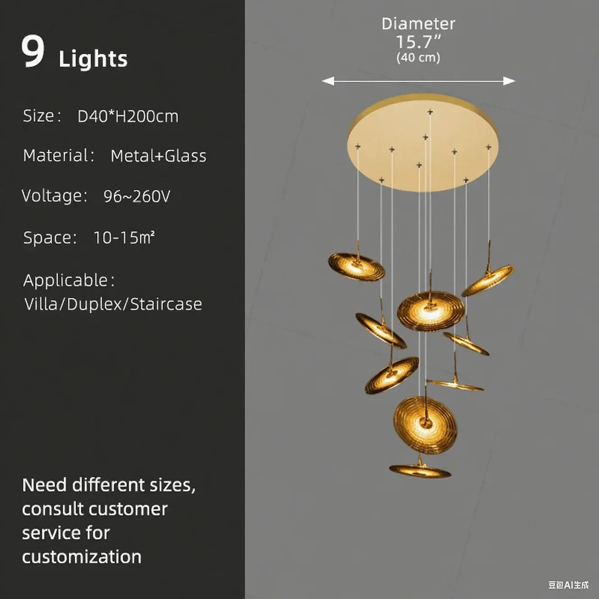 Luminária de Teto Vidro, peça de plafons e luminárias de teto da VivaCasa — imagem 12