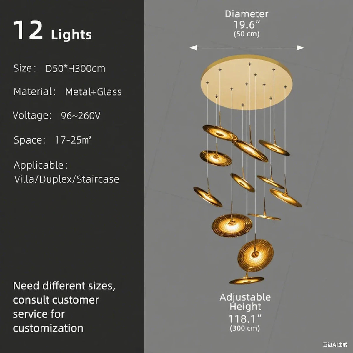 Luminária de Teto Vidro, peça de plafons e luminárias de teto da VivaCasa — imagem 7