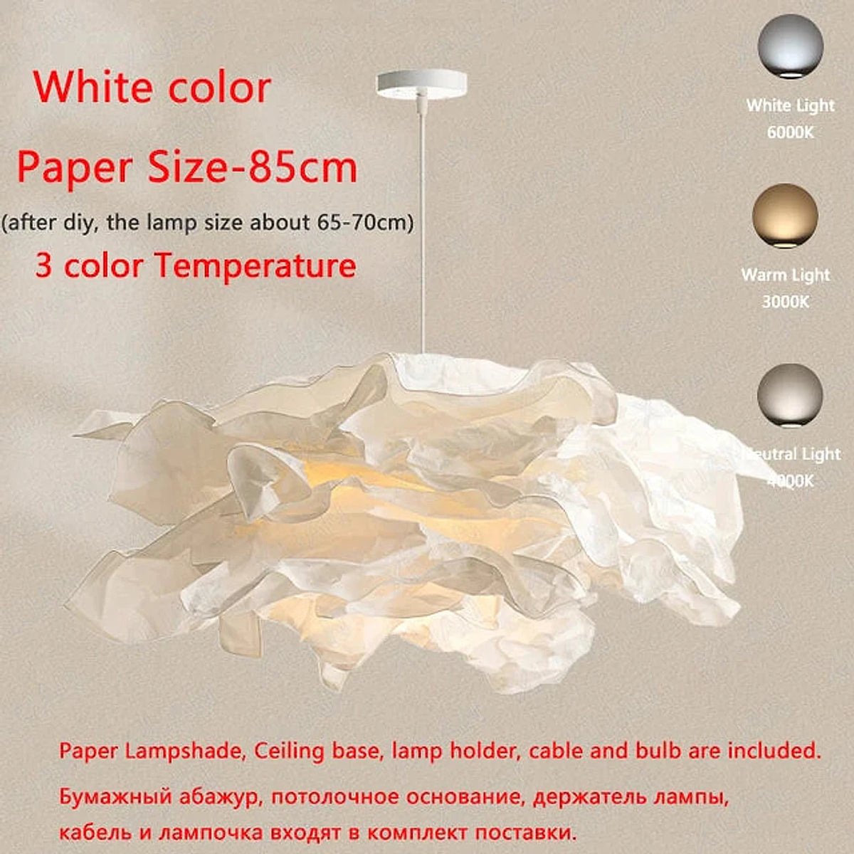 Luminária Pendente Minimalista Branco, peça de pendentes da VivaCasa — imagem 8