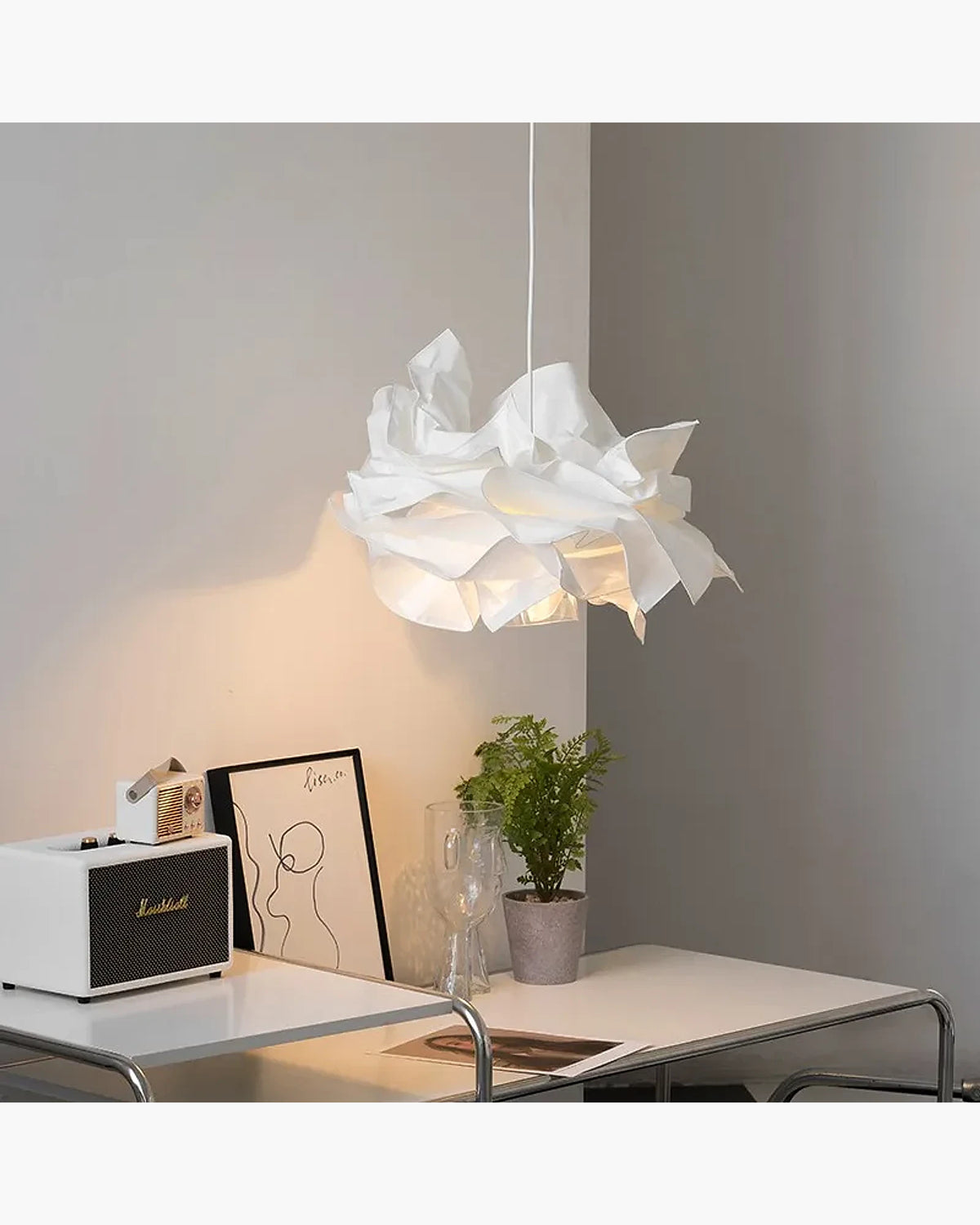 Luminária Pendente Minimalista Branco, peça de pendentes da VivaCasa