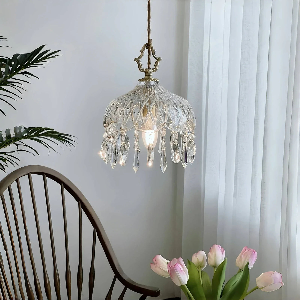 Luminária Pendente Retrô Vidro, peça de pendentes da VivaCasa — imagem 3
