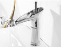 Torneira de Cascata em Latão Antigo - Misturador de Pia de Banheiro com Design de Alça Única