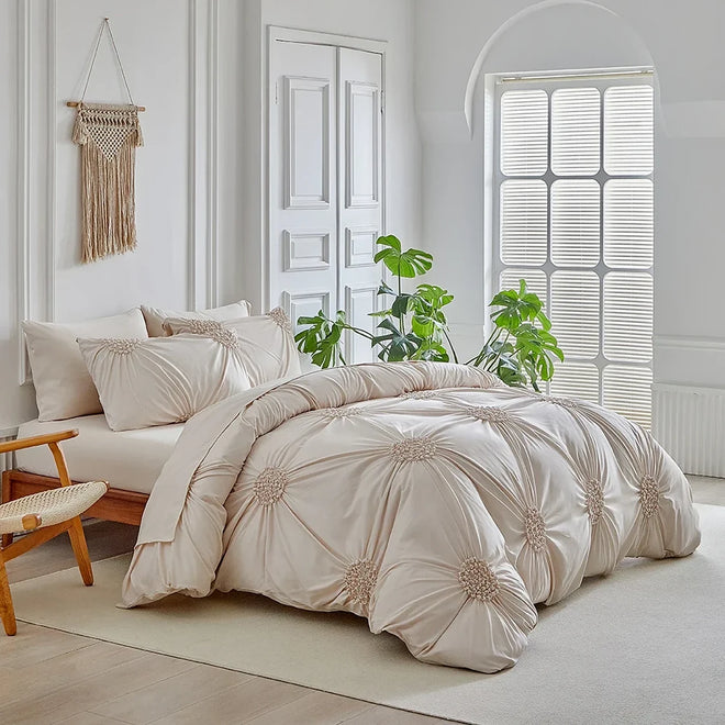 Peça de Roupa de Cama Floral Linho, peça de roupa de cama da VivaCasa — imagem 2