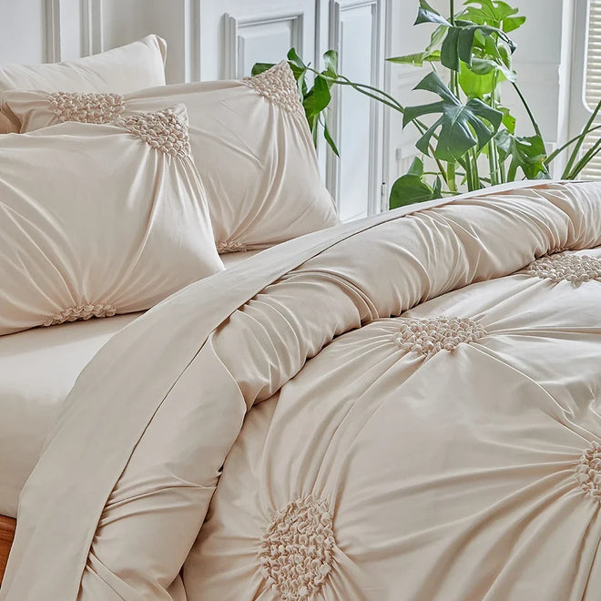Peça de Roupa de Cama Floral Linho, peça de roupa de cama da VivaCasa — imagem 3